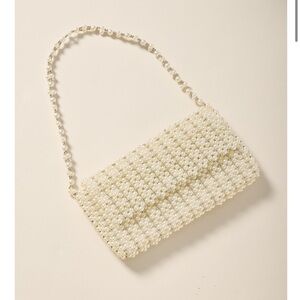 Francesca's Suzy Pearl Beaded Shoulder Bag NWT
